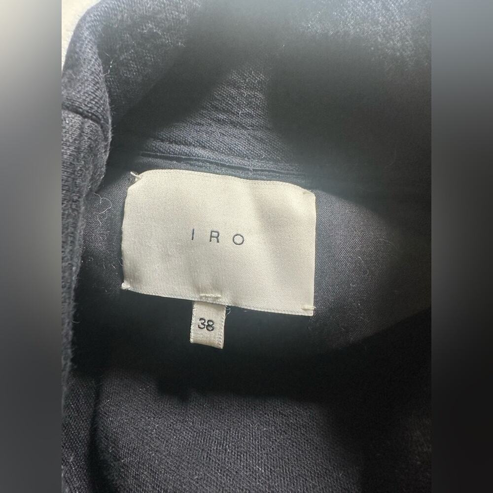 IRO Cydney Black Boucle Tweed Blazer Jacket Wool Blend Size 6 EUC - Picture 6 of 8
